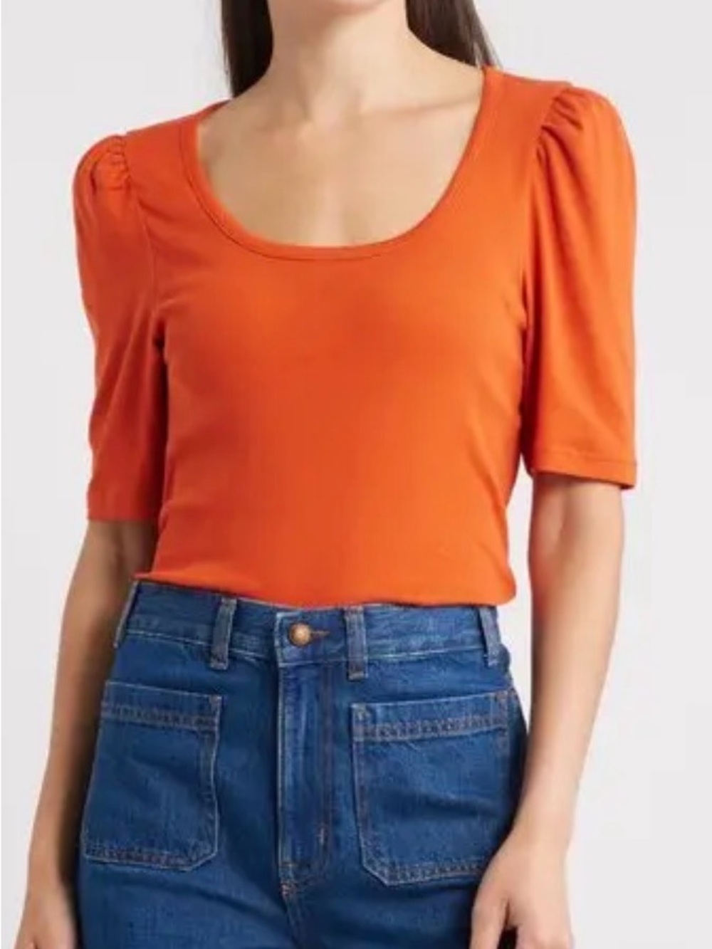 Madewell NWT puff sleeve scoop neck top, XS